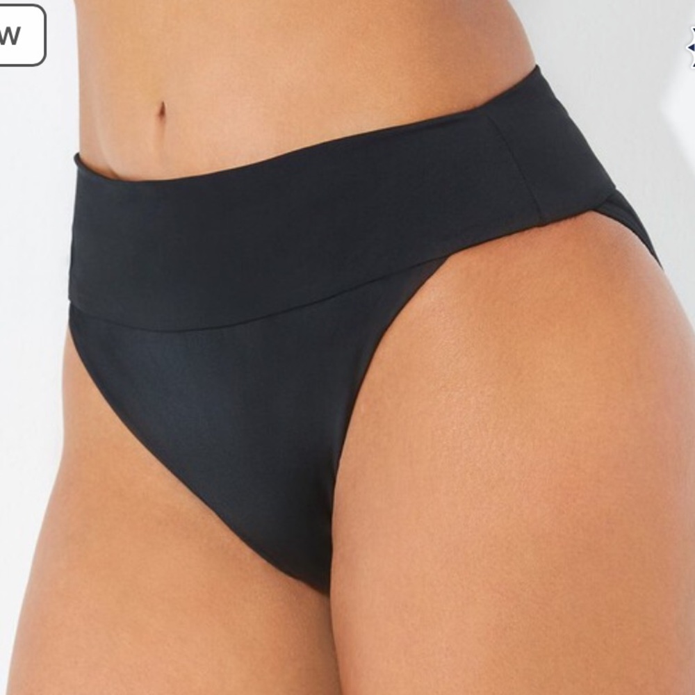 High cut cheeky black swimsuit bottom